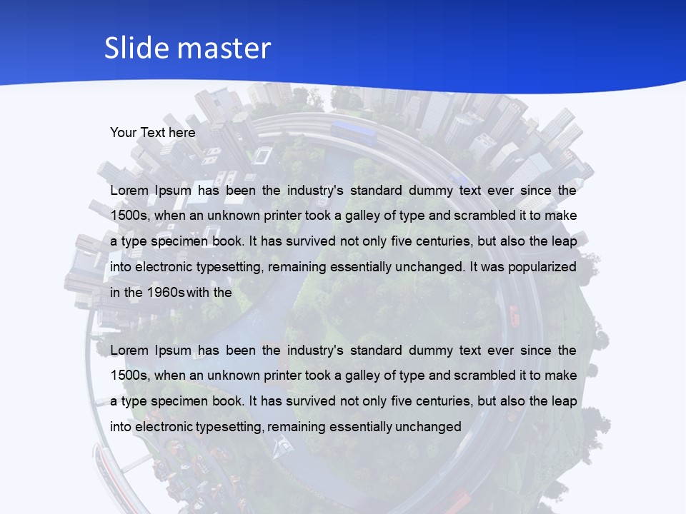 Urban Car Grass PowerPoint Template