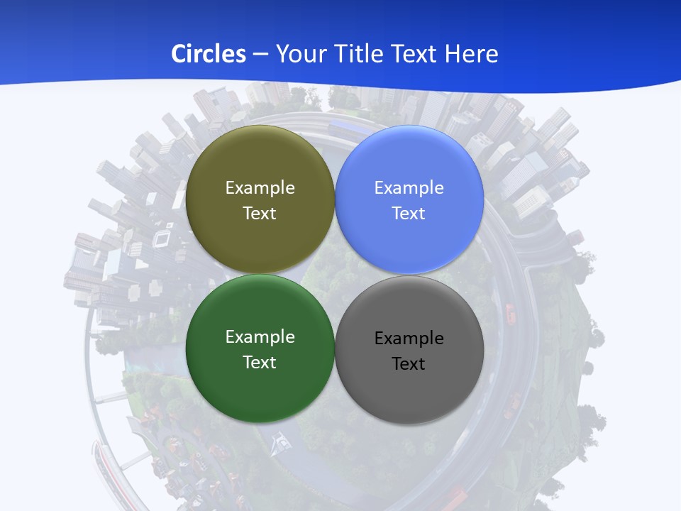 Urban Car Grass PowerPoint Template