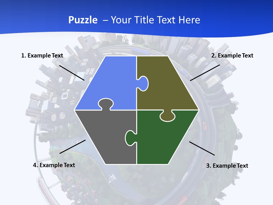 Urban Car Grass PowerPoint Template