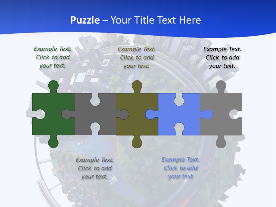 Urban Car Grass PowerPoint Template