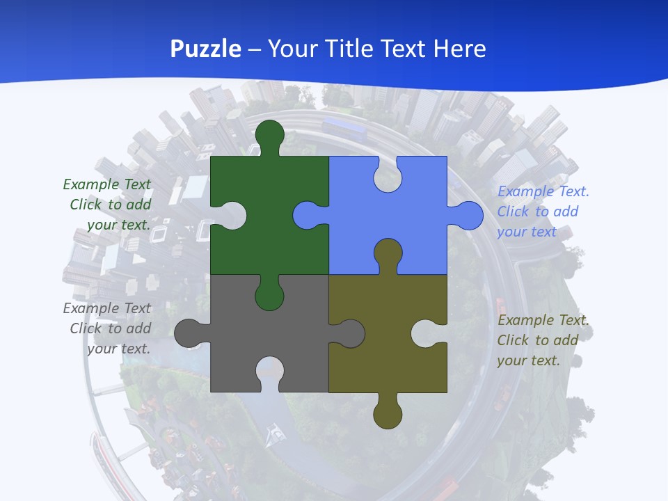 Urban Car Grass PowerPoint Template