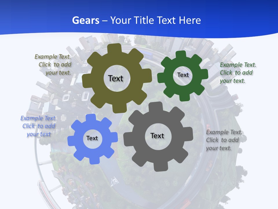 Urban Car Grass PowerPoint Template