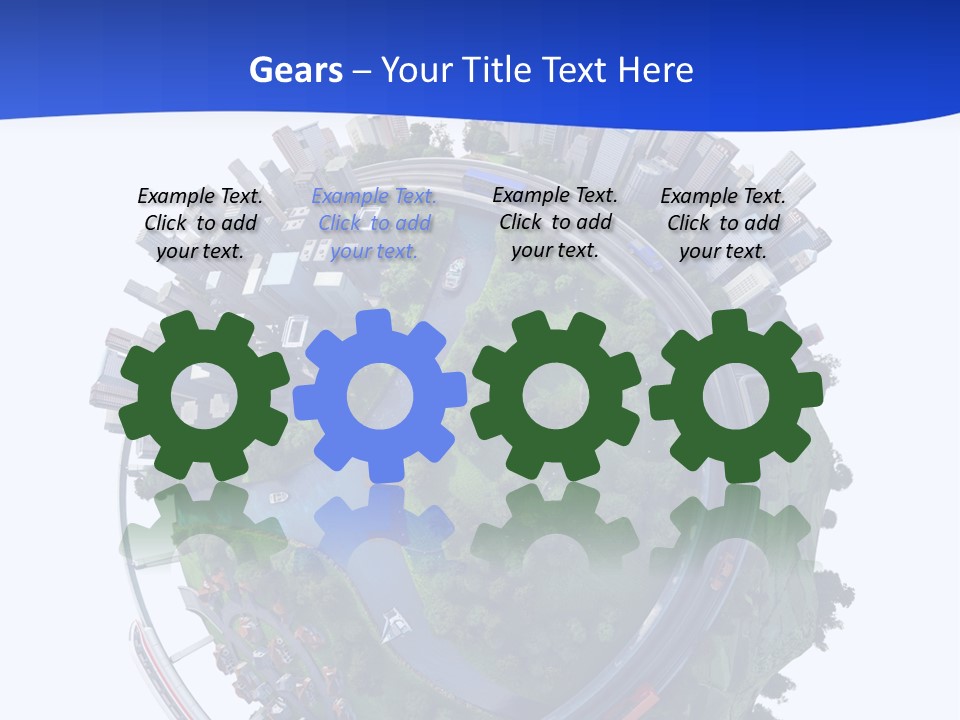 Urban Car Grass PowerPoint Template