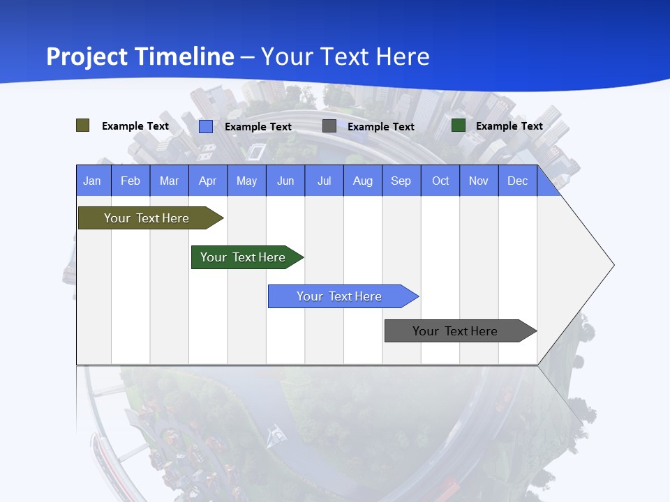 Urban Car Grass PowerPoint Template
