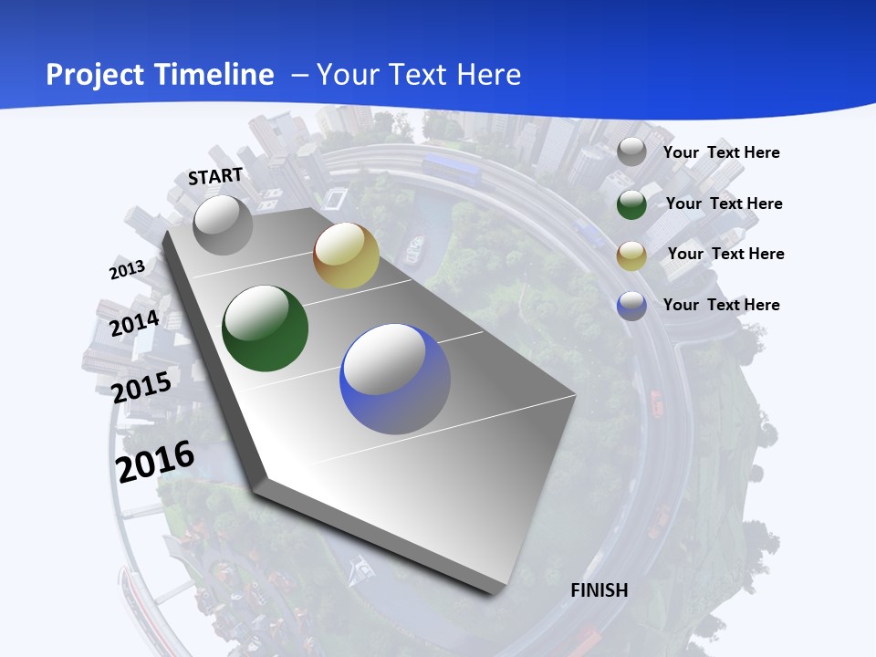 Urban Car Grass PowerPoint Template