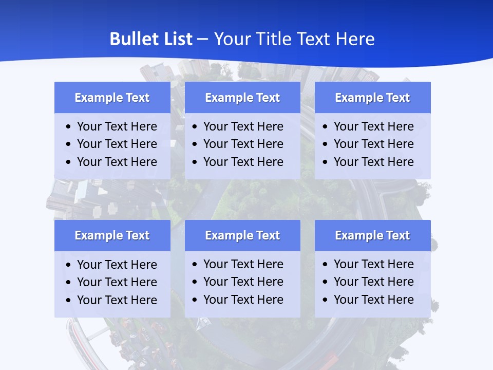 Urban Car Grass PowerPoint Template