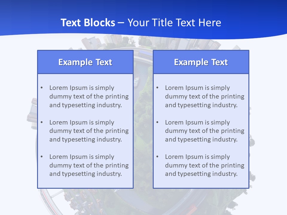 Urban Car Grass PowerPoint Template