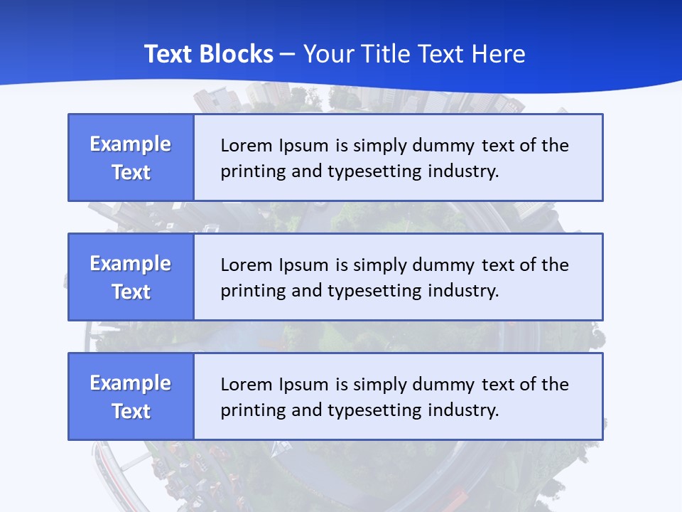 Urban Car Grass PowerPoint Template