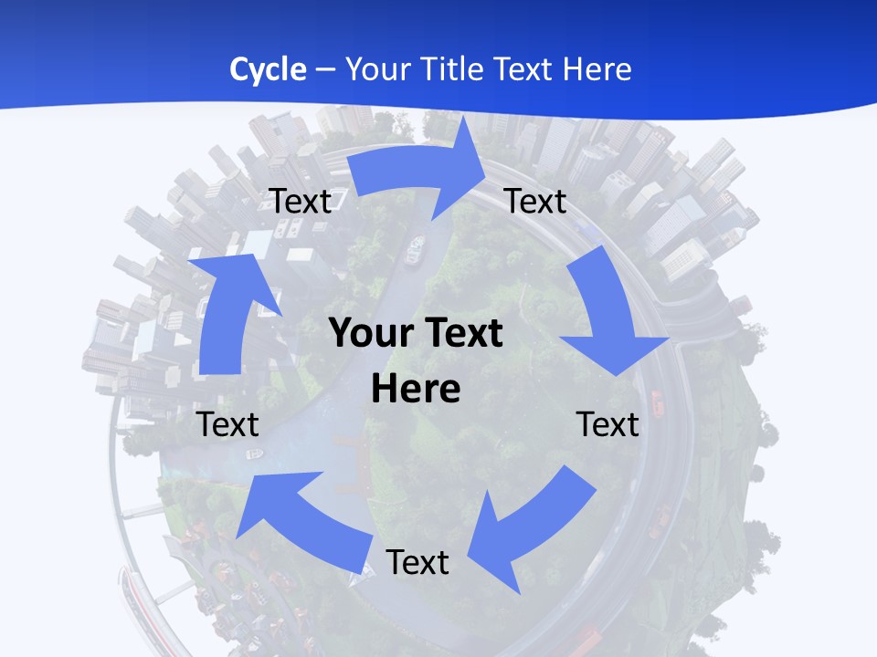 Urban Car Grass PowerPoint Template