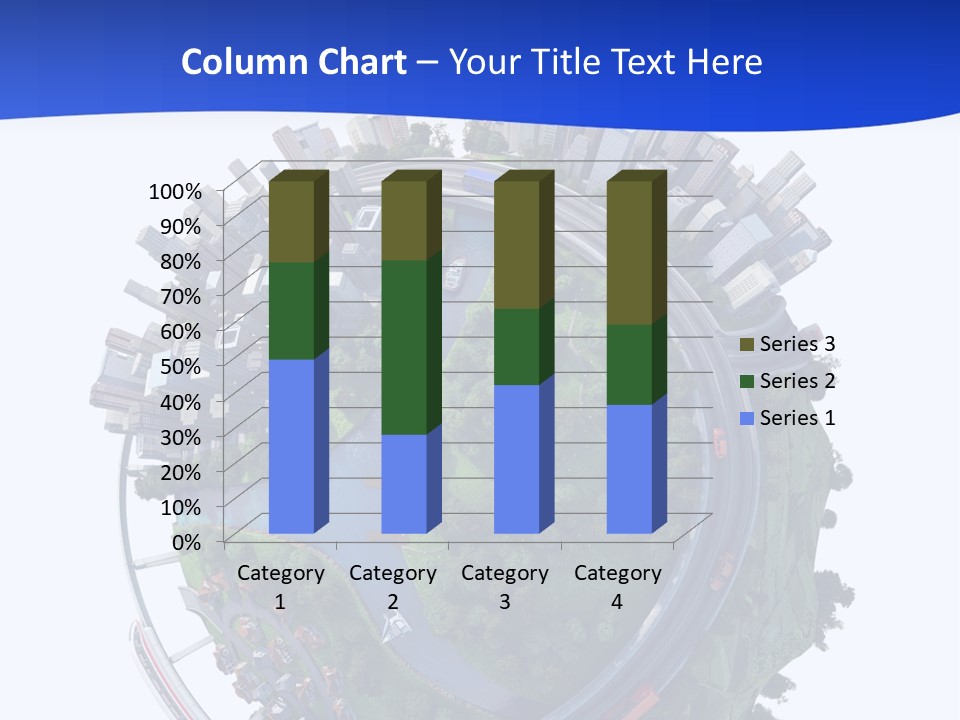Urban Car Grass PowerPoint Template