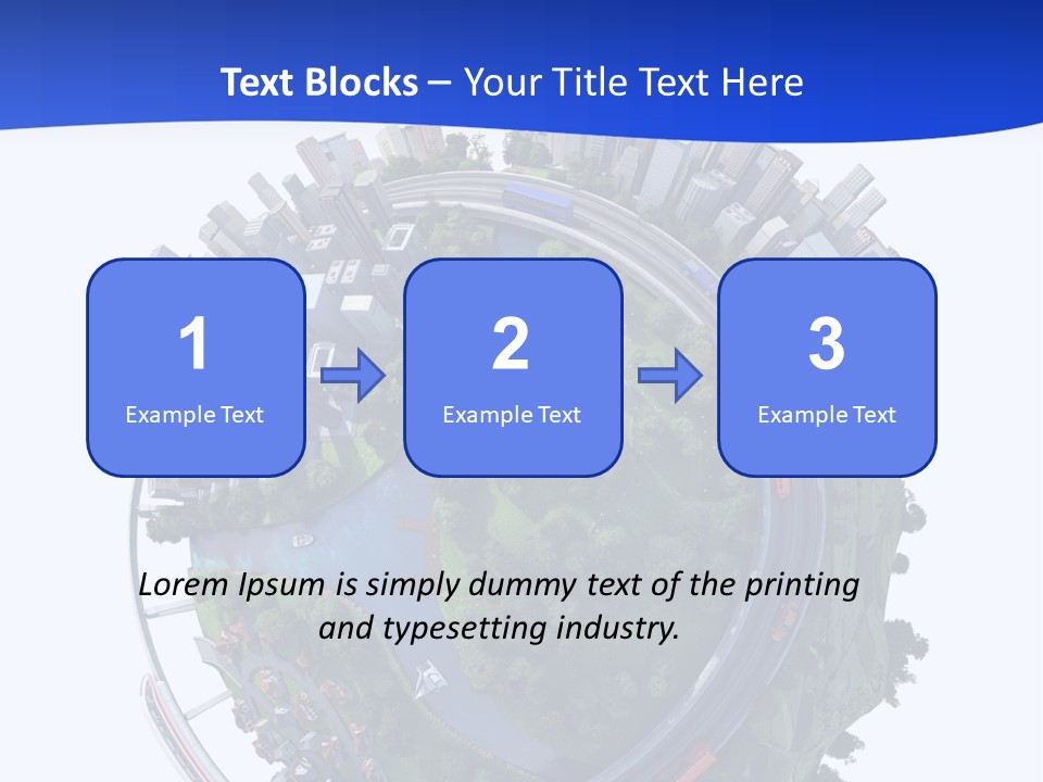 Urban Car Grass PowerPoint Template
