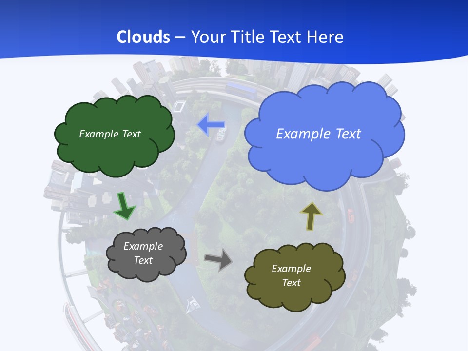 Urban Car Grass PowerPoint Template