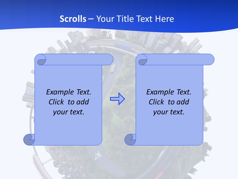 Urban Car Grass PowerPoint Template