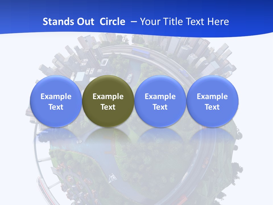 Urban Car Grass PowerPoint Template