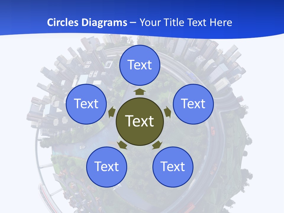 Urban Car Grass PowerPoint Template