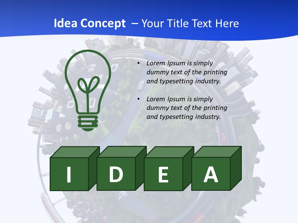 Urban Car Grass PowerPoint Template