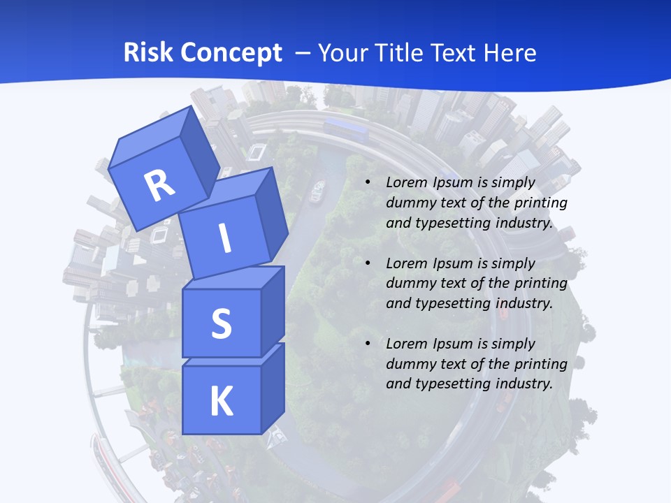 Urban Car Grass PowerPoint Template