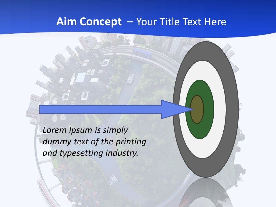 Urban Car Grass PowerPoint Template