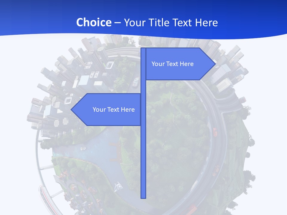 Urban Car Grass PowerPoint Template