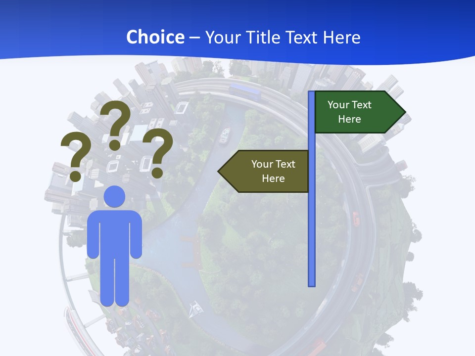 Urban Car Grass PowerPoint Template