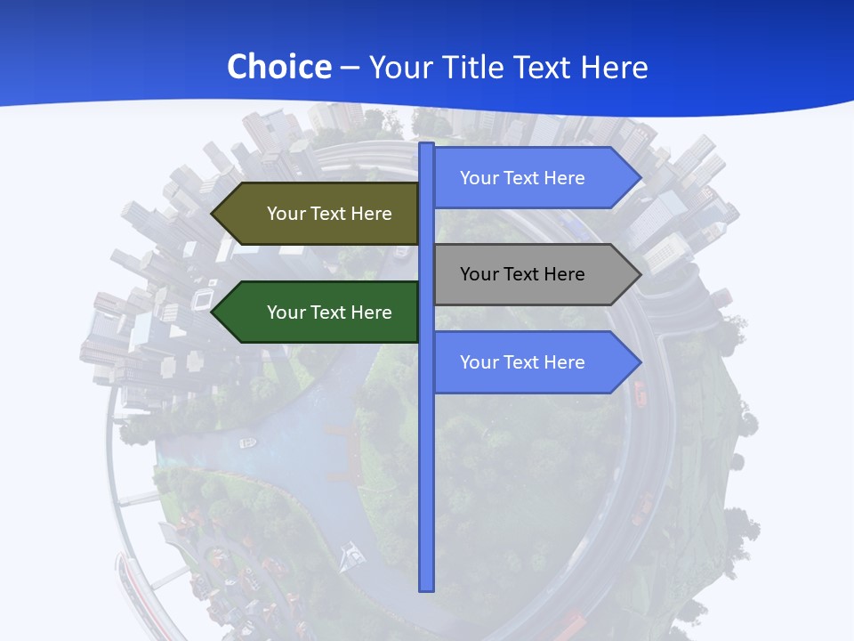 Urban Car Grass PowerPoint Template