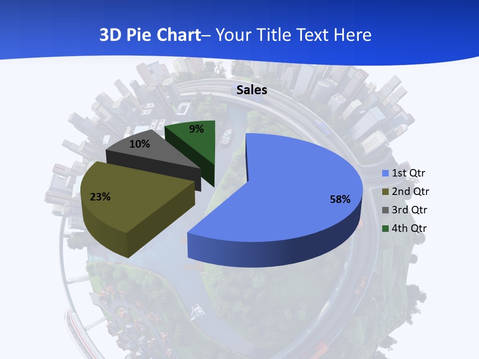 Urban Car Grass PowerPoint Template