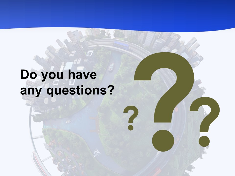 Urban Car Grass PowerPoint Template