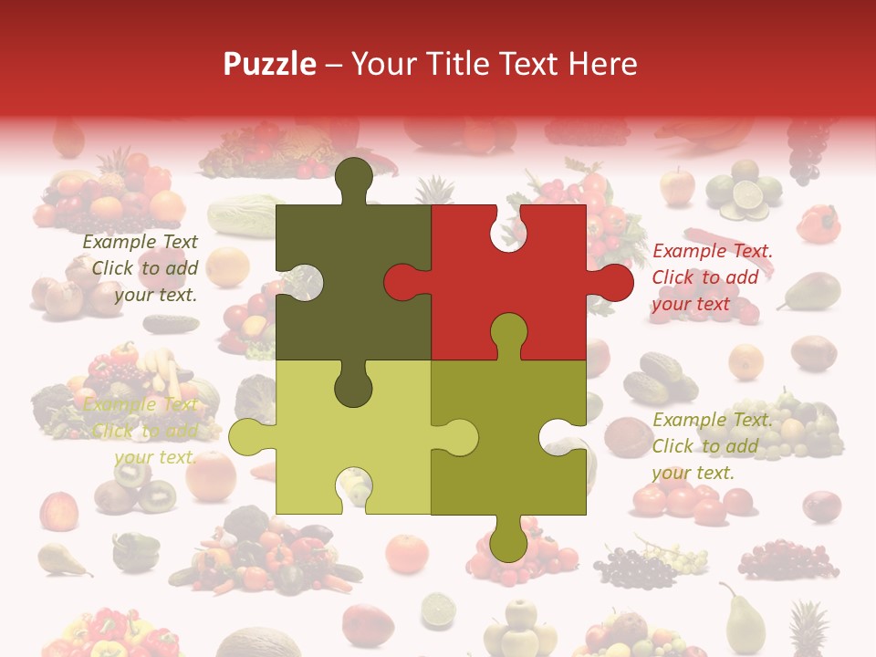 Fruit Banana Pear PowerPoint Template