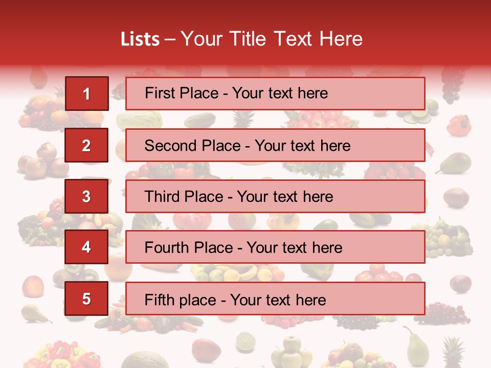 Fruit Banana Pear PowerPoint Template