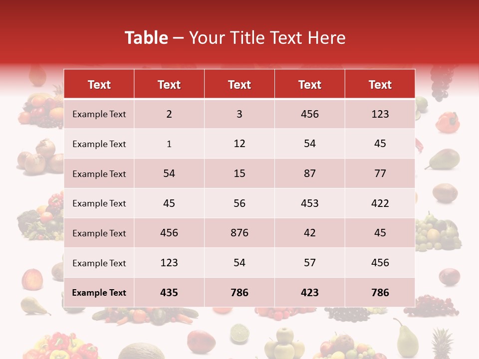 Fruit Banana Pear PowerPoint Template