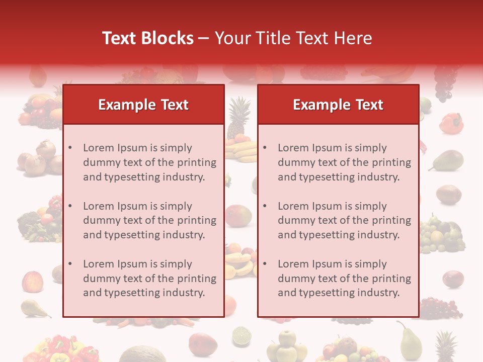 Fruit Banana Pear PowerPoint Template