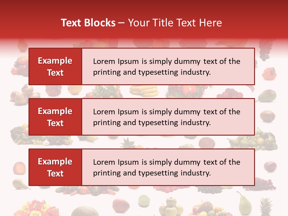 Fruit Banana Pear PowerPoint Template