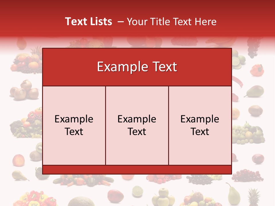 Fruit Banana Pear PowerPoint Template