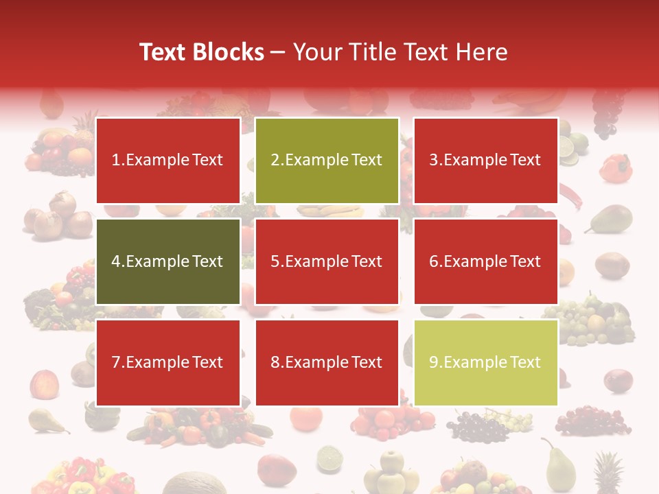 Fruit Banana Pear PowerPoint Template