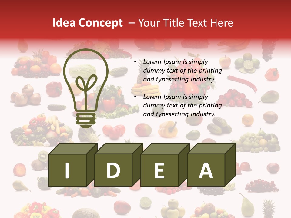 Fruit Banana Pear PowerPoint Template