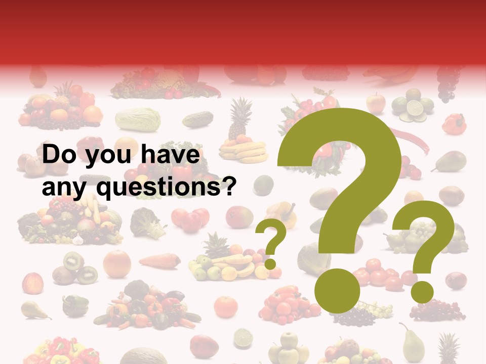 Fruit Banana Pear PowerPoint Template