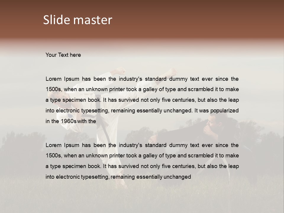 Practice Kick Fight PowerPoint Template