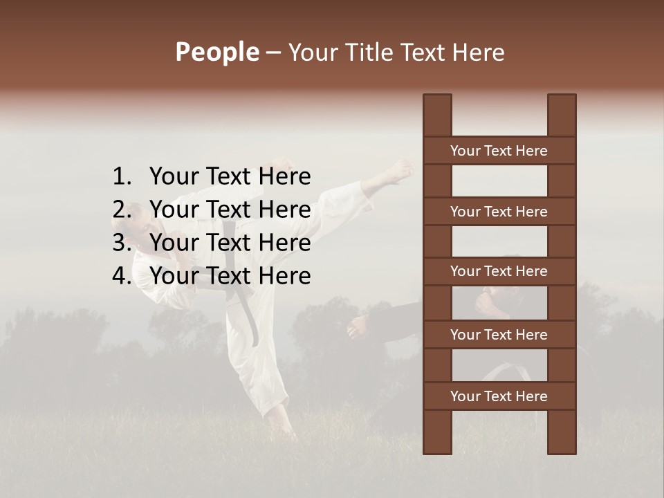 Practice Kick Fight PowerPoint Template