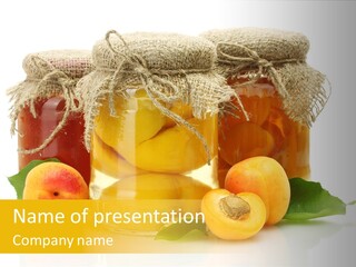 Season White Fruit PowerPoint Template