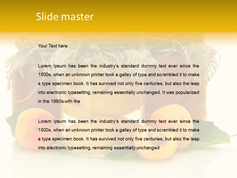 Season White Fruit PowerPoint Template