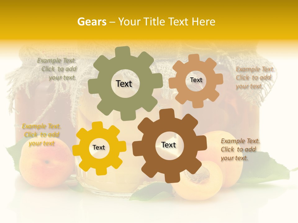Season White Fruit PowerPoint Template