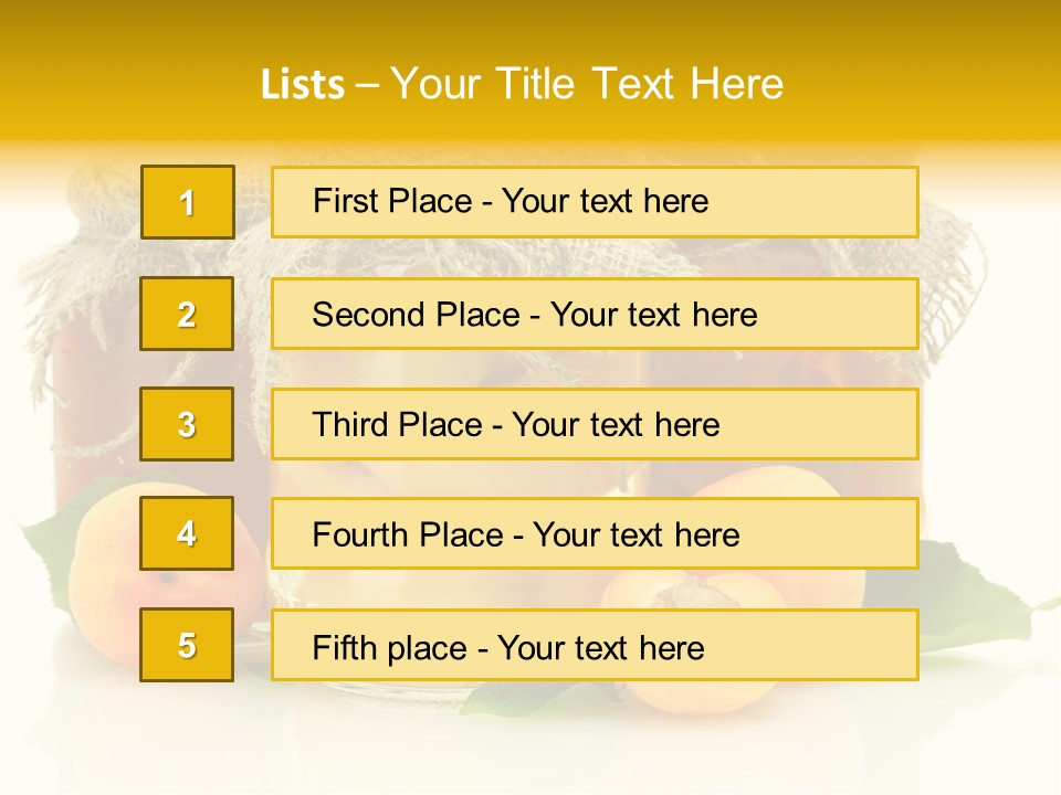 Season White Fruit PowerPoint Template