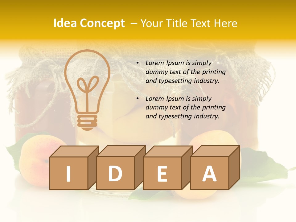 Season White Fruit PowerPoint Template