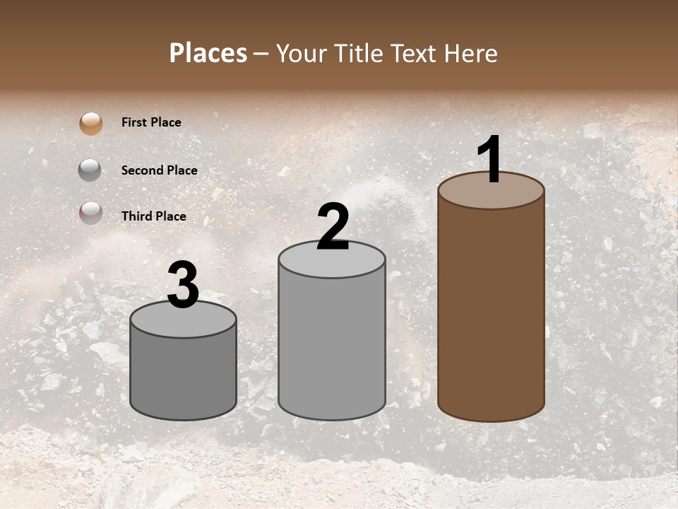 Blue Coal Mineral PowerPoint Template