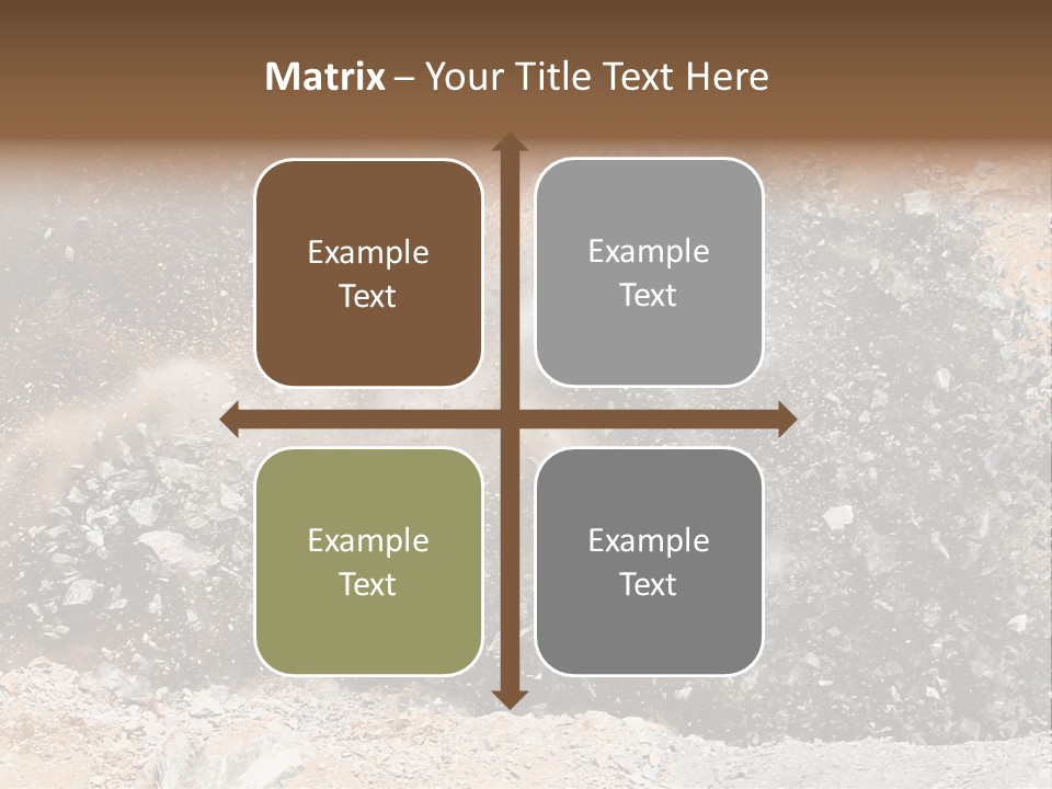 Blue Coal Mineral PowerPoint Template