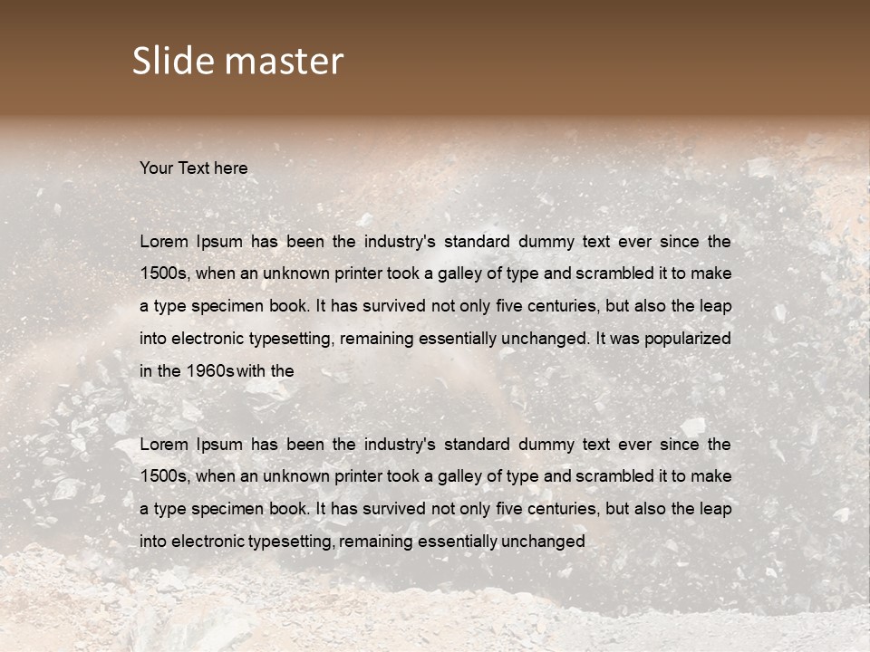 Blue Coal Mineral PowerPoint Template