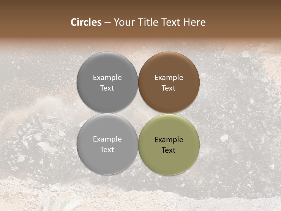 Blue Coal Mineral PowerPoint Template