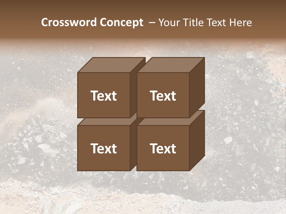 Blue Coal Mineral PowerPoint Template