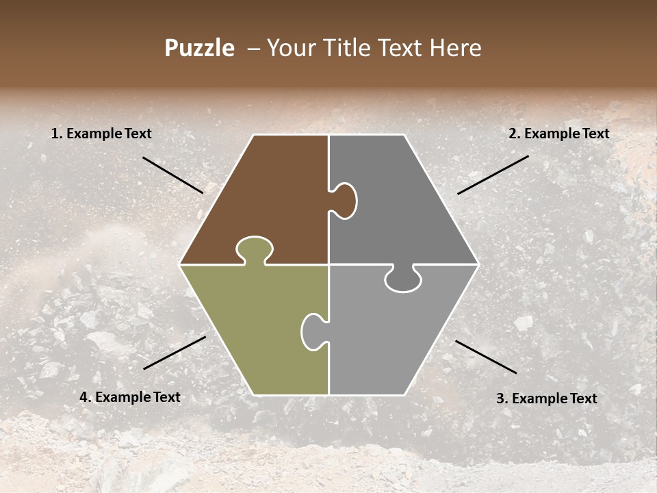 Blue Coal Mineral PowerPoint Template