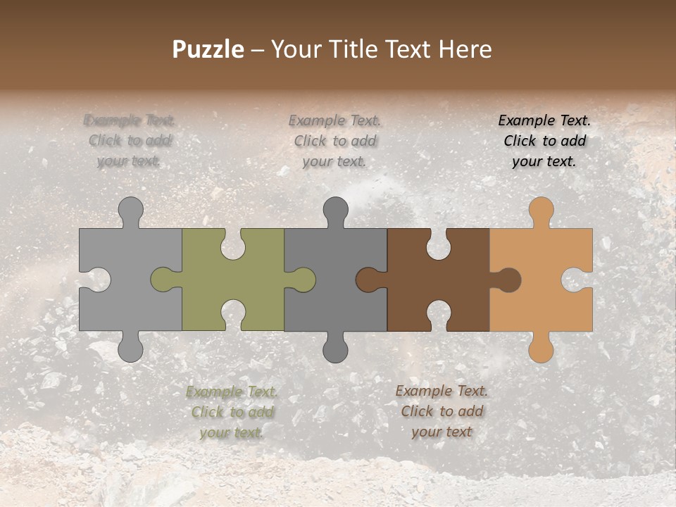 Blue Coal Mineral PowerPoint Template